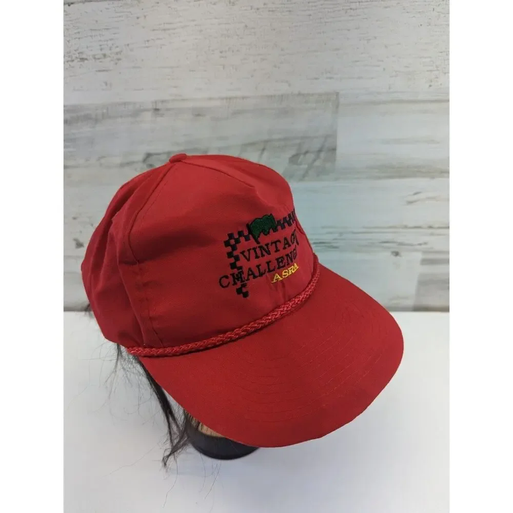 Vintage Challenge 5 Asra Red Rope Hat‎ - Sportsman Level Motorcycle Road Racing